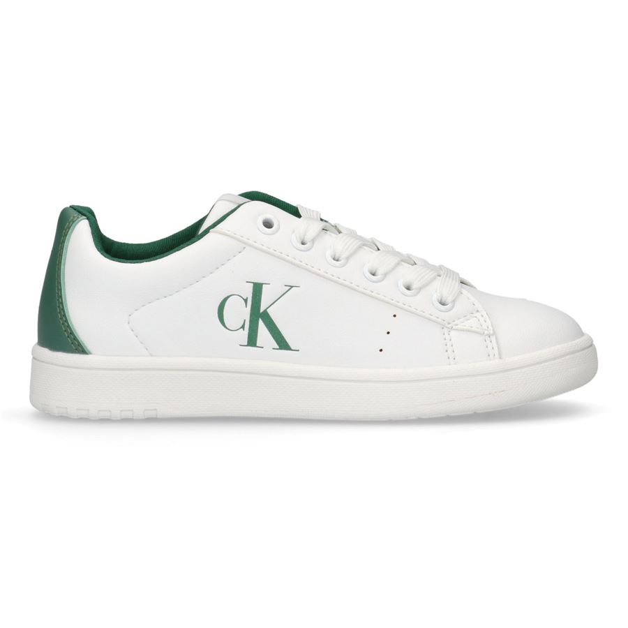 Sneakers stringate minimal logo in contrasto da bambino Calvin Klein | V3X9820821355A494X